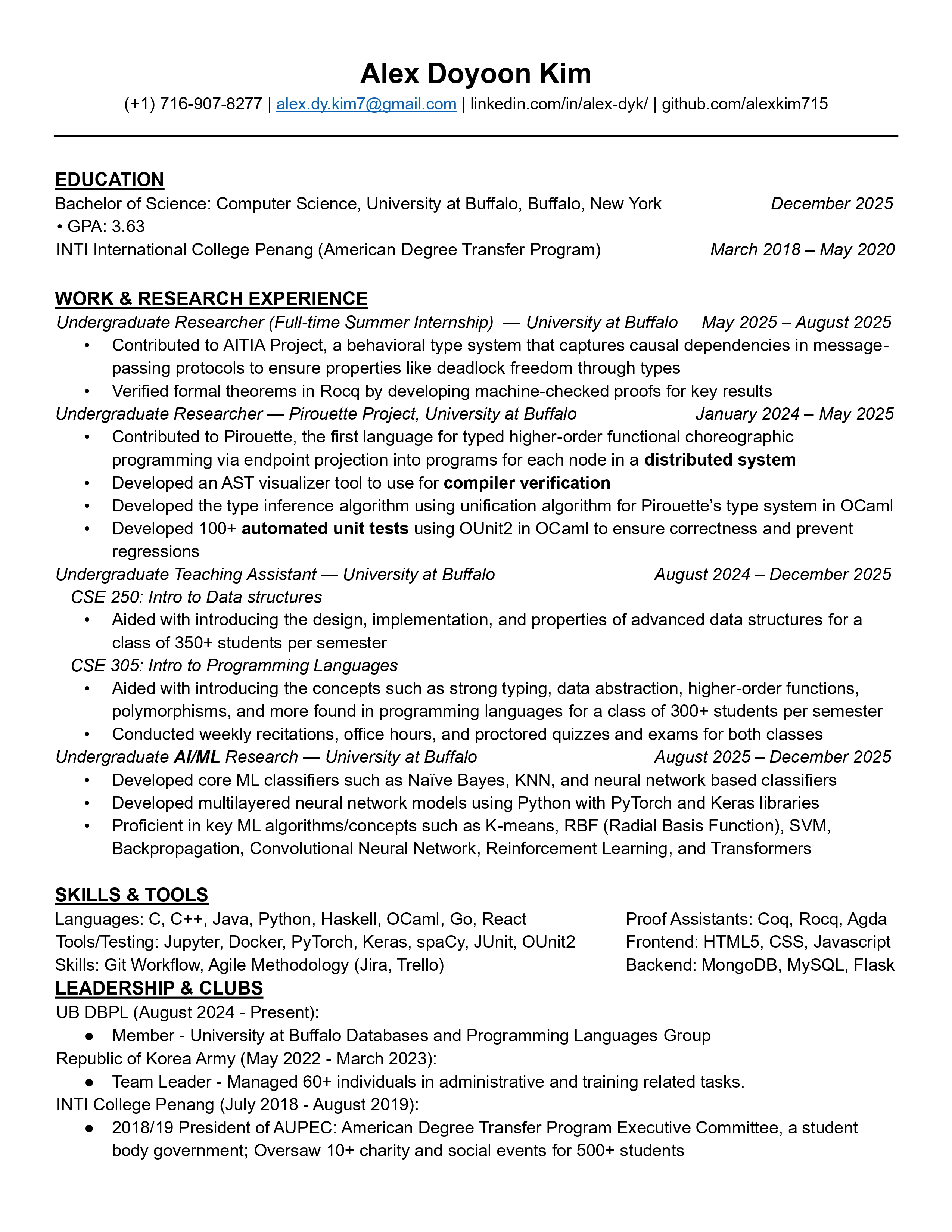 Alex Doyoon Kim resume